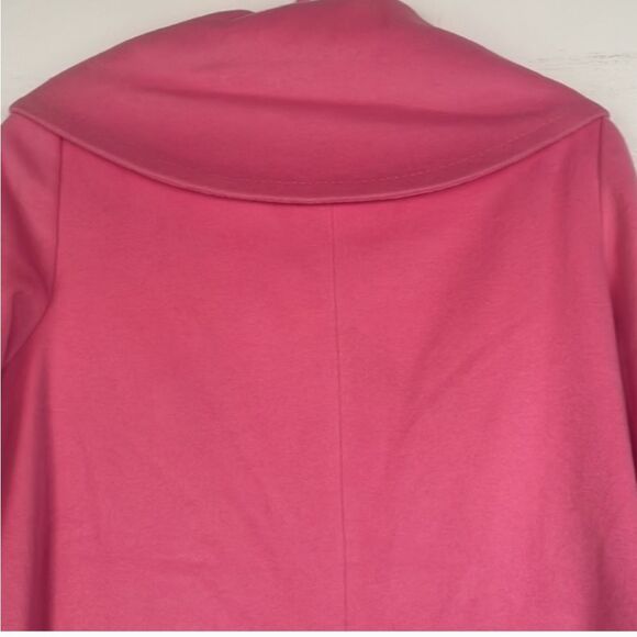 Pink Tartan Cotton Candy Pink Cashmere Wool Coat L - Picture 6 of 16
